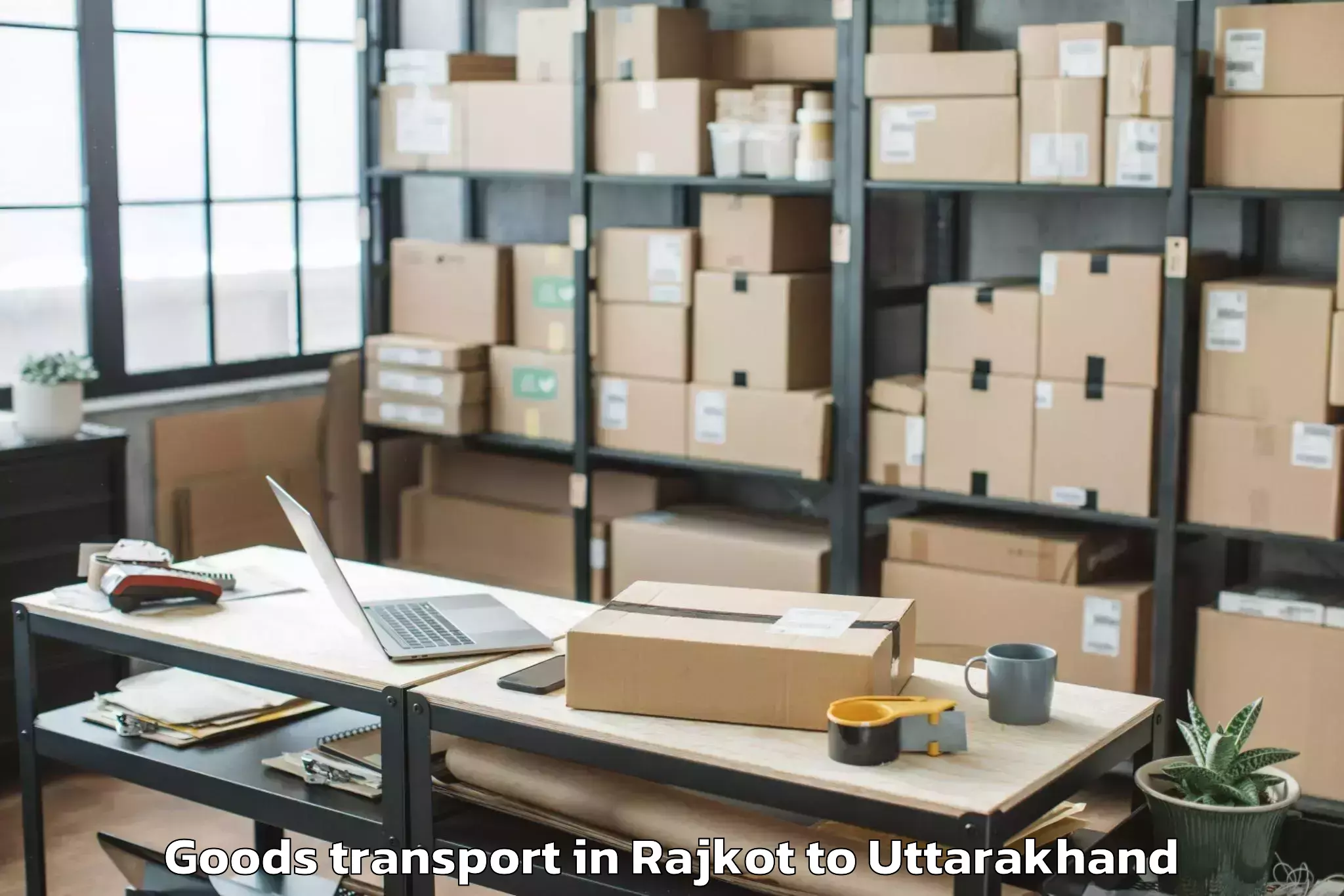 Efficient Rajkot to Dehradun Goods Transport